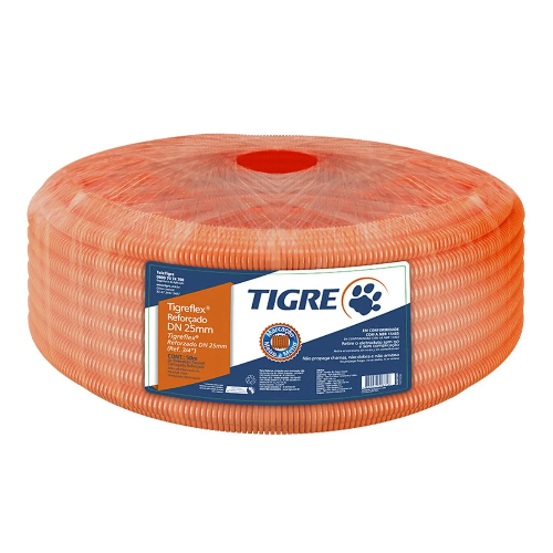 Conduíte Corrugado Laranja de 25mm Tigre